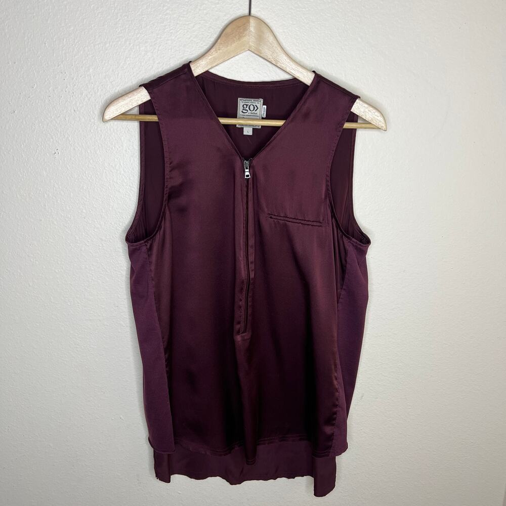 Go By Go Silk Zippy Burgundy Luxe Tank Large